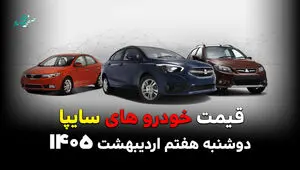 قیمت ساینا | قیمت اطلس | قیمت شاهین | قیمت محصولات سایپا امروز دوشنبه ۷ اردیبهشت ۱۴۰۵ + جدول