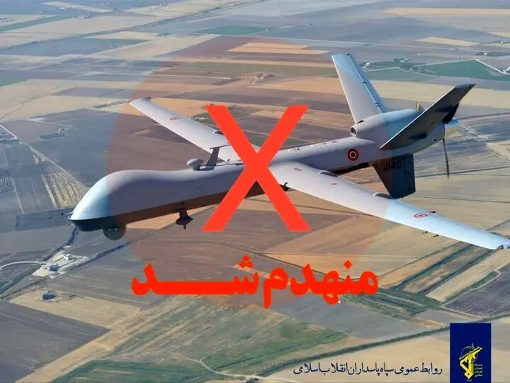 انهدام پهپاد پیشرفته MQ9 در آسمان اصفهان 