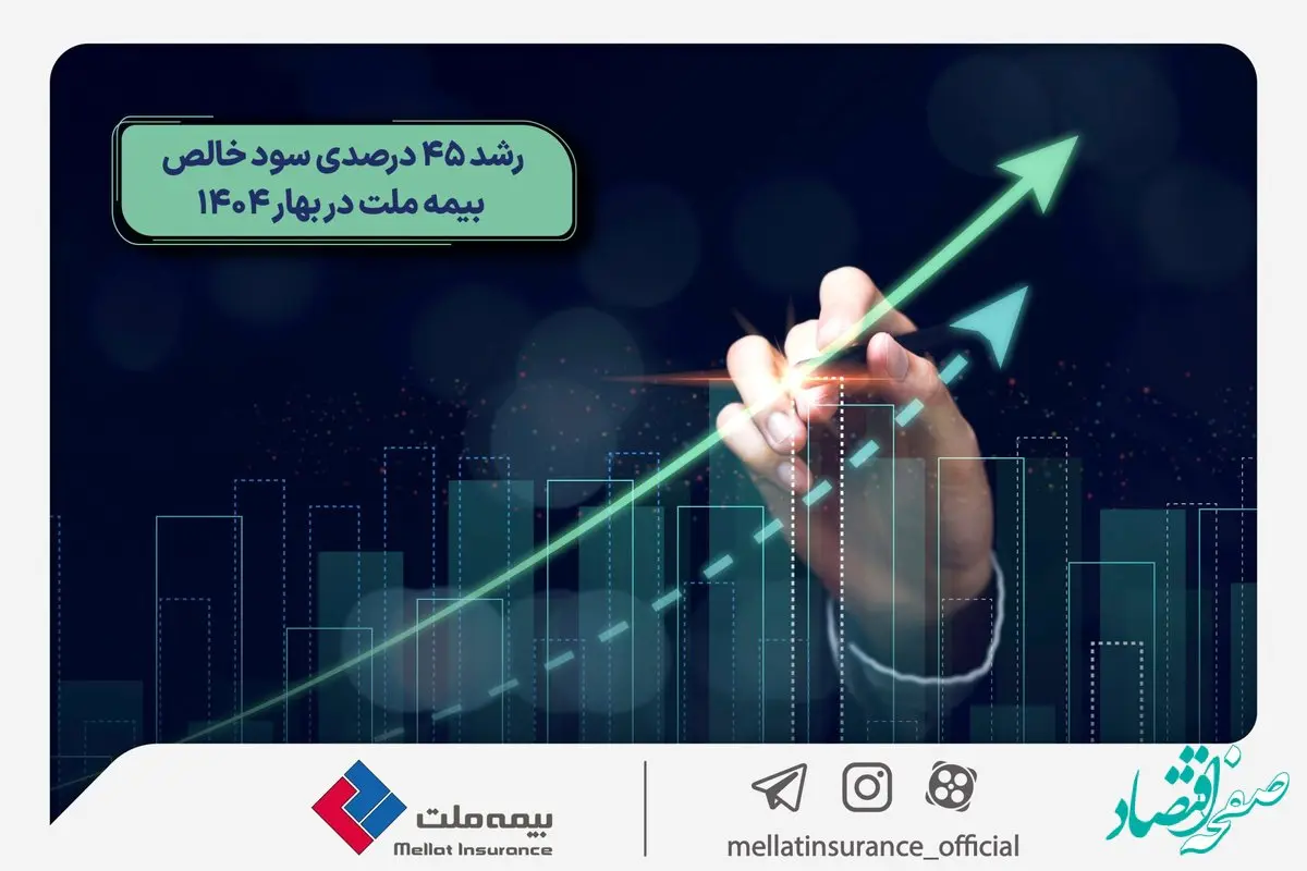 رشد 45 درصدی سود خالص بیمه ملت در بهار 1404