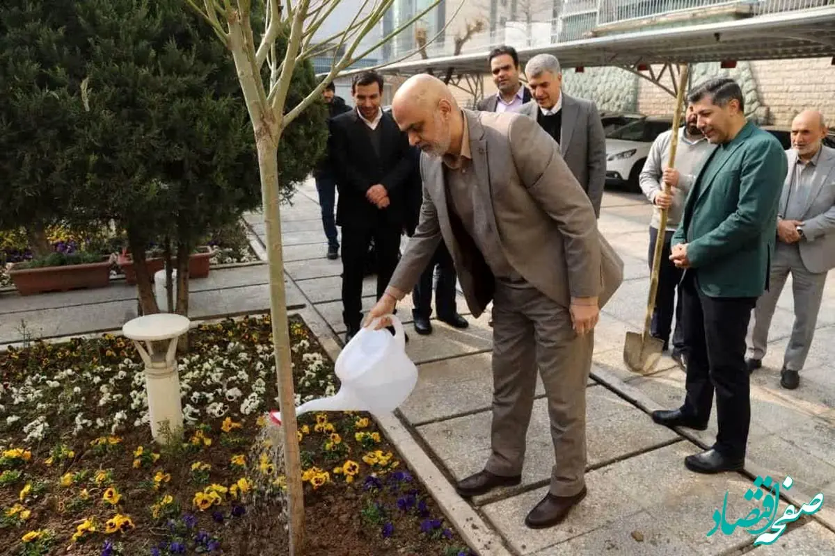 کاشت یک اصله درخت توسط مدیرعامل شرکت ملی مس ایران

