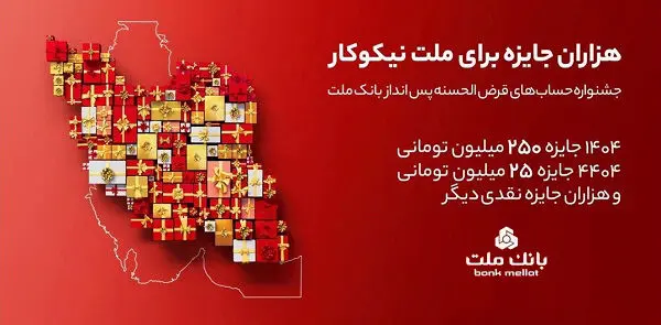 اعلام اسامی برندگان قرعه کشی جشنواره حساب های قرض الحسنه بانک ملت