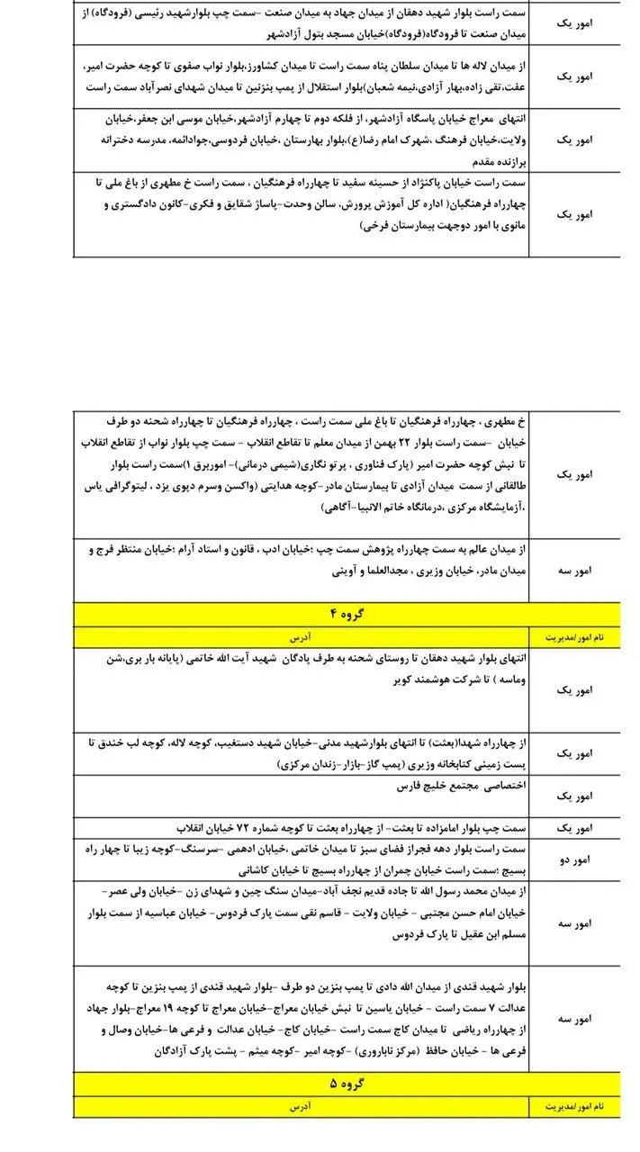 جدول کامل خاموشی برق یزد شنبه ۴ مرداد ۱۴۰۴ / زمان‌بندی قطعی برق ۲ ساعته گروه‌های مختلف