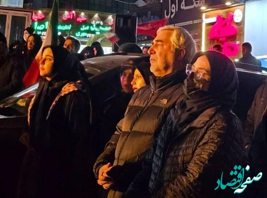 تصویر حضور ابراهیم حاتمی کیا در تجمعات مردمی امشب