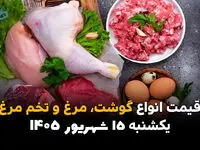 اینفوگرافی | قیمت مرغ، گوشت و تخم‌مرغ امروز یکشنبه ۱۵ شهریور چقدر شد؟ آیا قیمت کالاهای پروتئینی گران می‌شود؟