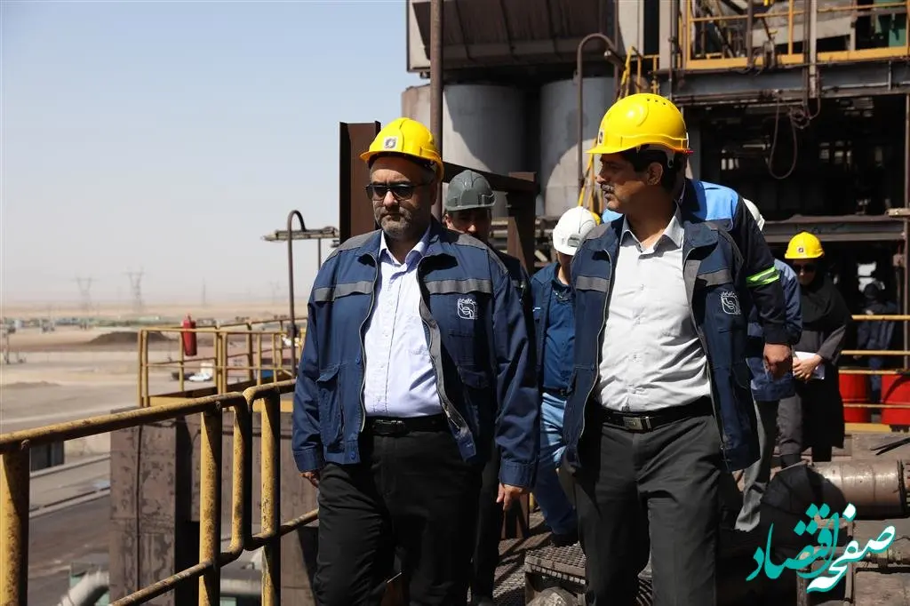 بازدید مدیرعامل شرکت سنگ آهن مرکزی ایران_بافق از روند تعمیرات کارخانه گندله سازی بافق