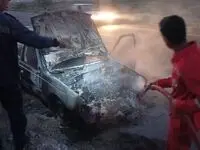 جزئیات آتش سوزی خودروی سواری در جاسک اعلام شد