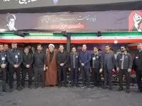 اهدای شال عزای «آقای شهید ایران» از سوی وزیر صمت به همکاران مستقر در موکب شرکت معدنی و صنعتی گل‌گهر