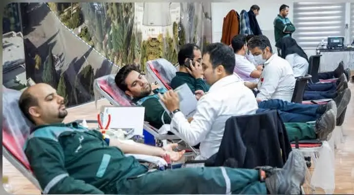استقبال کارکنان شرکت فولاد آلیاژی ایران از برنامه اهدای خون