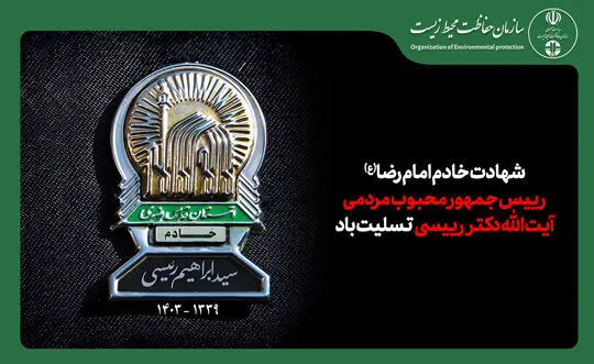 پیام تسلیت رییس سازمان حفاظت محیط زیست در پی شهادت رئیس جمهور مردمی و انقلابی

