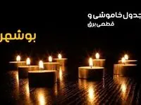زمان قطعی برق بوشهر شنبه ۶ بهمن ماه ۱۴۰۳ | جدول خاموشی برق بوشهر ۲۴ ساعت آینده اعلام شد