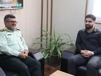 دیدار مهندس باتمانی مدیرعامل مخازن سبز با فرمانده انتظامی شهرستان عسلویه به مناسبت هفته دولت