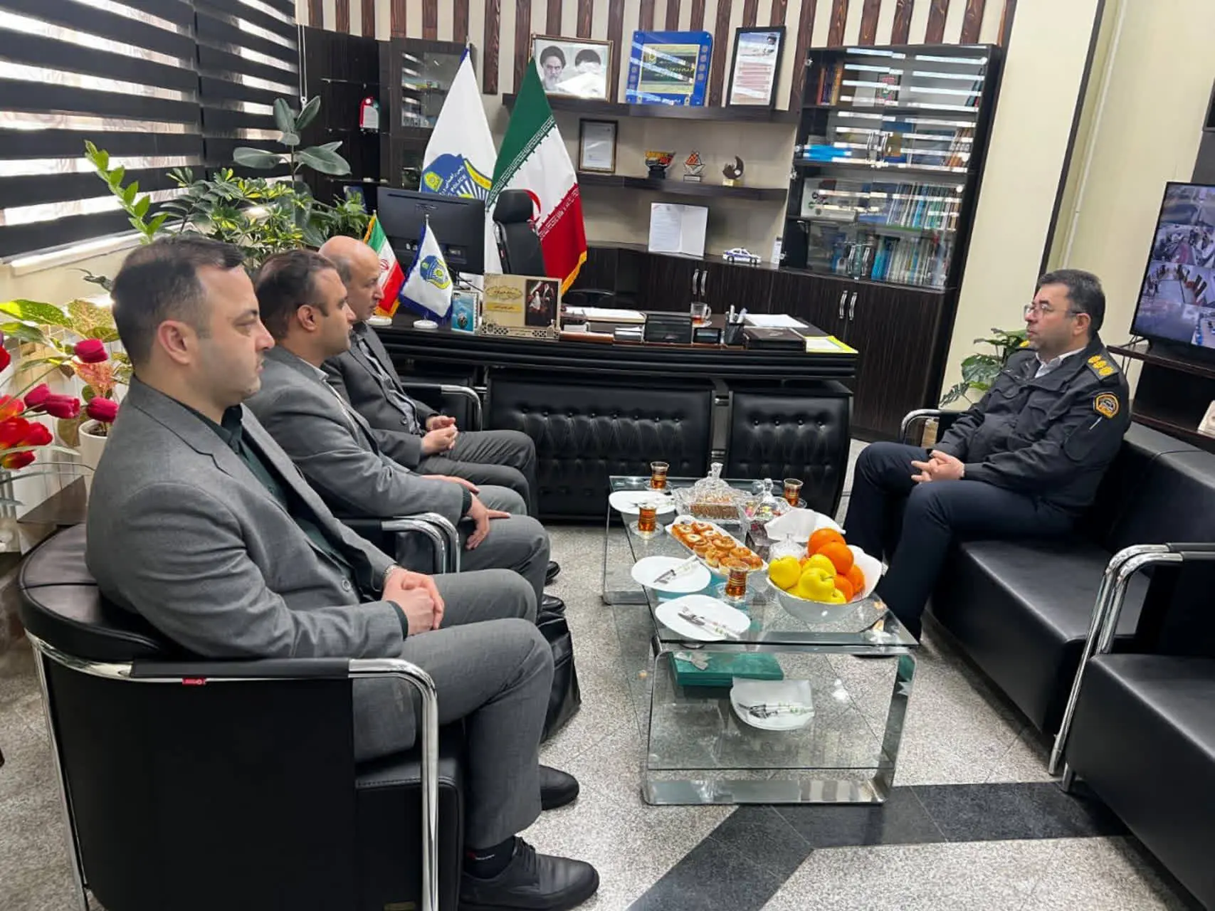 دیدار مدیرعامل سازمان منطقه آزاد اینچه‌ برون با رئیس جدید پلیس راهور استان گلستان