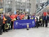 برگزاری مراسم استقبال از تیم والیبال نشسته مس شهر بابک
