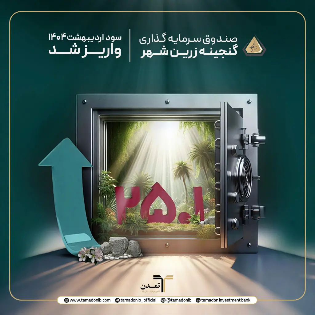 سود اردیبهشت‌ماه ۱۴۰۴ صندوق گنجینه زرین شهر پرداخت شد