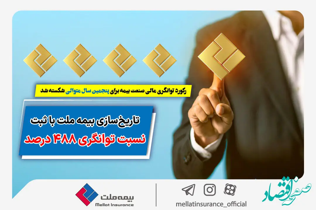 تاریخ‌سازی بیمه ملت با ثبت نسبت توانگری ۴۸۸ درصد