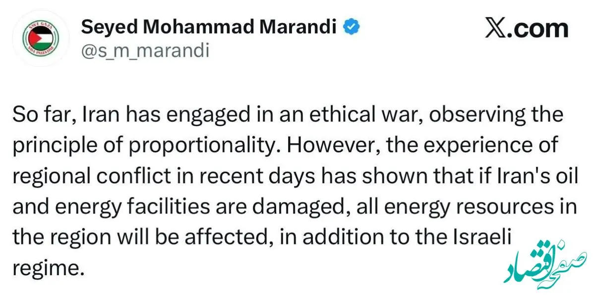 مرندی: تاکنون ایران یک جنگ اخلاقی و با لحاظ اصل مقابله به مثل انجام داده است