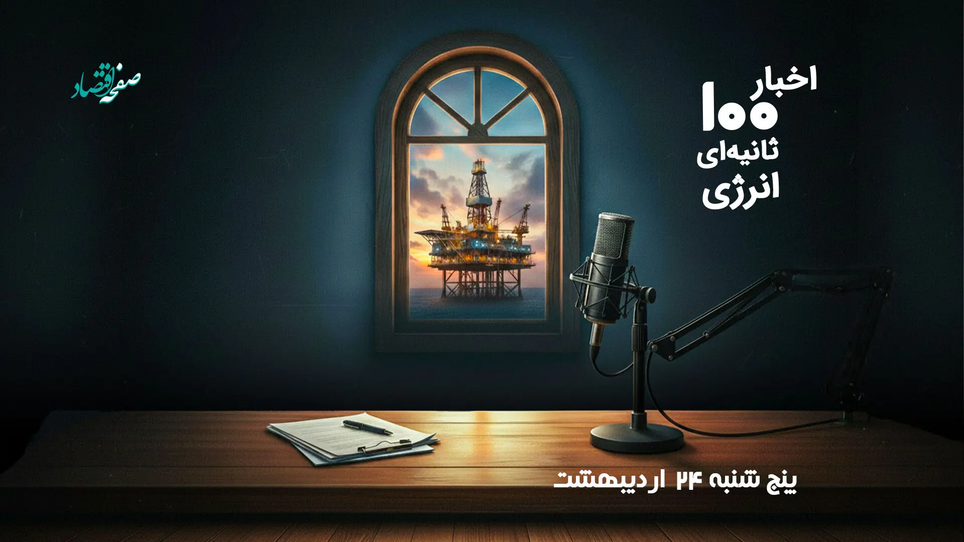 مهمترین اخبار نفت و انرژی در پادکست ۱۰۰ ثانیه ای امروز پنجشنبه ۲۴ اردیبهشت ۱۴۰۵