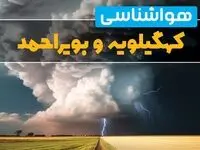 پیش بینی وضعیت آب و هوا کهگیلویه و بویراحمد فردا ۴ اسفند ماه ۱۴۰۳ | هواشناسی یاسوج فردا شنبه ۴ اسفند + هواشناسی کهگیلویه و بویراحمد