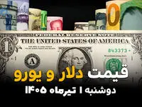 دلار آزاد غافلگیر کرد؟ | قیمت ارز آزاد امروز دوشنبه 1 تیر 1405