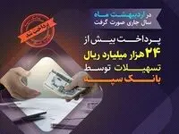 پرداخت بیش از 24 هزار میلیارد ریال تسهیلات توسط بانک سپه