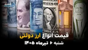 آخرین نرخ ارزهای رسمی روی میز بانک مرکزی | قیمت ارز دولتی امروز شنبه 6 تیر 1405