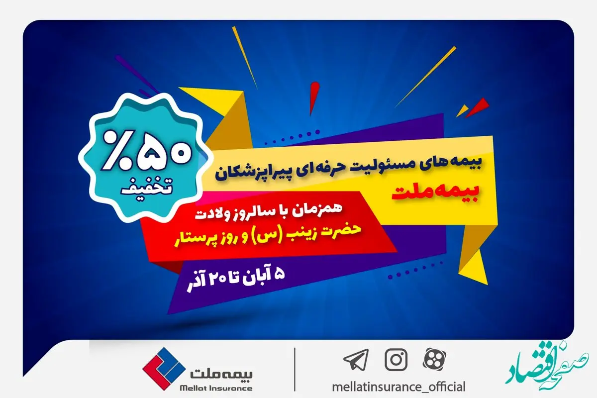 جشنواره بیمه ملت با تخفیف ویژه 50 درصدی برای پرستاران و پیراپزشکان