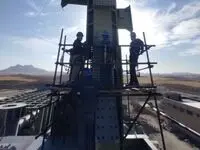 پیشرفت پروژه عظیم فولاد کردستان در قاب تصویر / آغاز مرحله دوم نصب اجزاء کوره