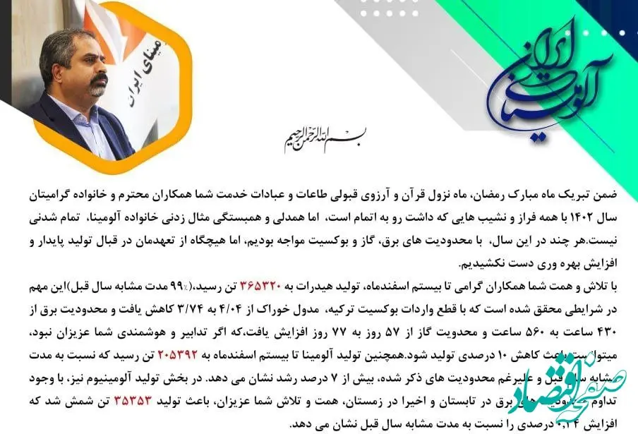 همدلی و همبستگی مثال زدنی خانواده آلومینا تمام شدنی نیست