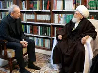 دیدار رئیس جمهور با مراجع عظام نوری همدانی و سبحانی 