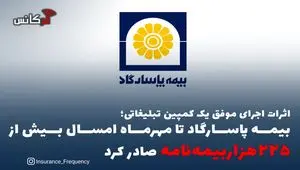 اثرات اجرای موفق یک کمپین تبلیغاتی؛ بیمه پاسارگاد تا مهرماه امسال بیش از “۲۲۵هزاربیمه‌نامه” صادر کرد