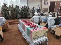 پیکر مطهر شهید گمنام در بهزیستی خوزستان تشییع شد 

