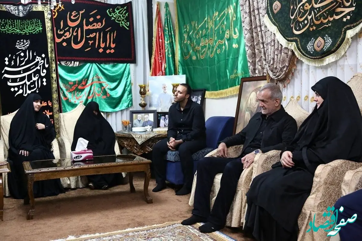 دیدار خاص مسعود پزشکیان با خانواده شهید سردار سلیمانی + عکس