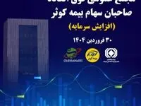 برگزاری مجمع عمومی فوق العاده صاحبان سهام بیمه کوثر
