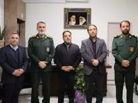 دیدار مدیران هلدینگ پتروپالایش اصفهان با فرمانده ناحیه مقاومت شهرستان شاهین شهر و میمه به مناسبت هفته بسیج