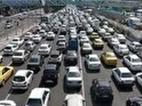 آخرین وضعیت ترافیک در آزاد راه کرج - تهران در امروز پنجشنه ۲۸ دی ماه