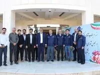 بازدید دکتر صباغیان نماینده مردم شهر ابرکوه در مجلس شورای اسلامی و مهندس حاتمی فرماندار شهر ابرکوه از کارخانه صنایع آهن و فولاد سرمد