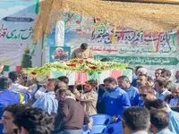 استقبال پرشور کارکنان پتروشیمی بوعلی سینا از پیکر مطهر شهید گمنام دوران دفاع مقدس