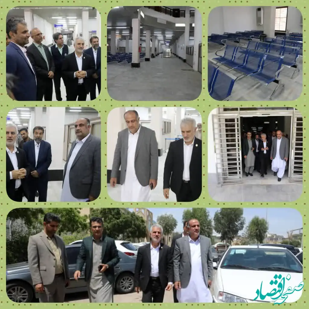بازدید دکتر محمد سعید اربابی رئیس هیات مدیره و مدیرعامل سازمان منطقه آزاد چابهار و کاپیتان قاسم عسکری نسب مدیرکل بنادر و دریانوردی استان سیستان و بلوچستان و هیات همراه از محل سالن مسافری بندر شهید کلانتری