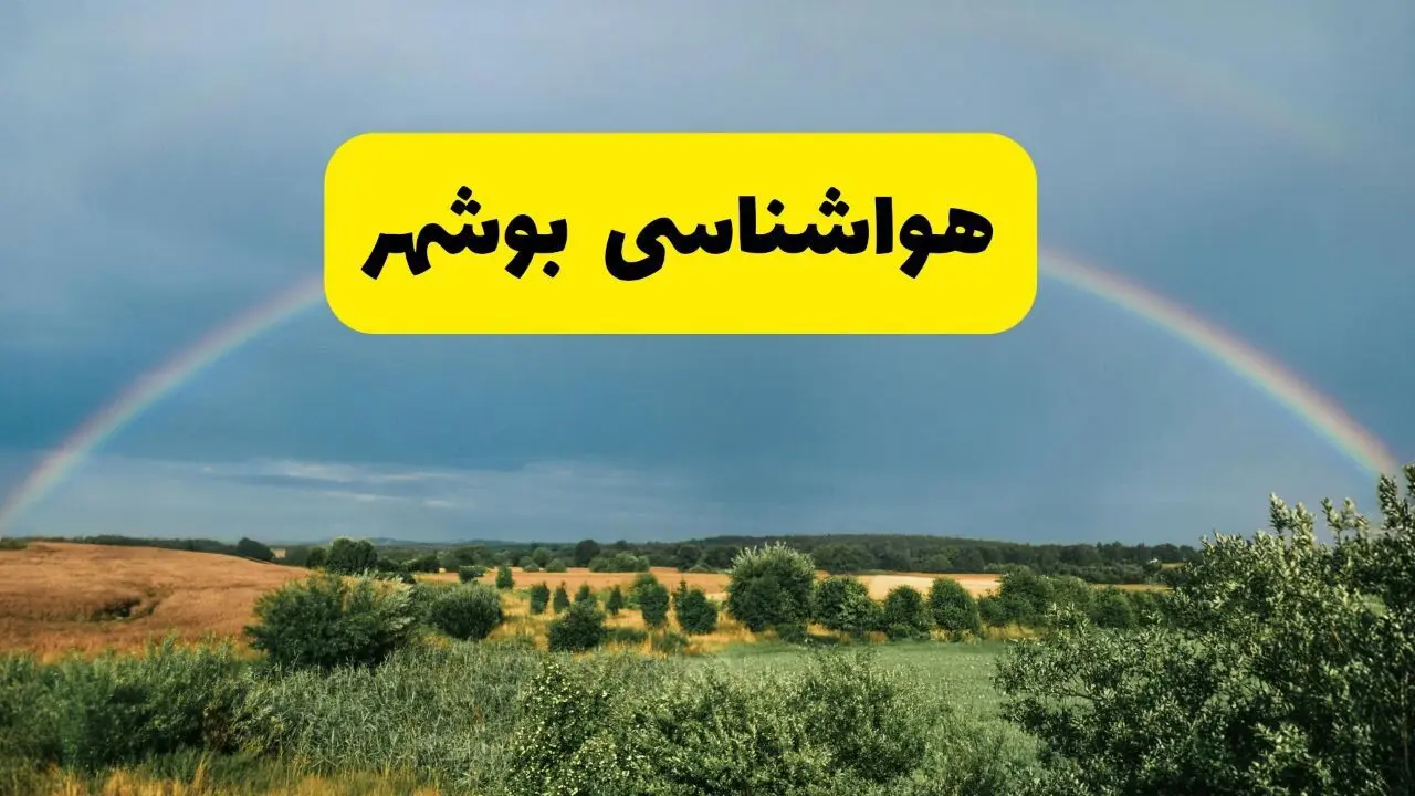 پیش بینی هواشناسی بوشهر ۲۴ ساعت آینده | وضعیت آب و هوا بوشهر پنجشنبه ۸ خرداد ۱۴۰۴ | هواشناسی شهرستان‌های بوشهر