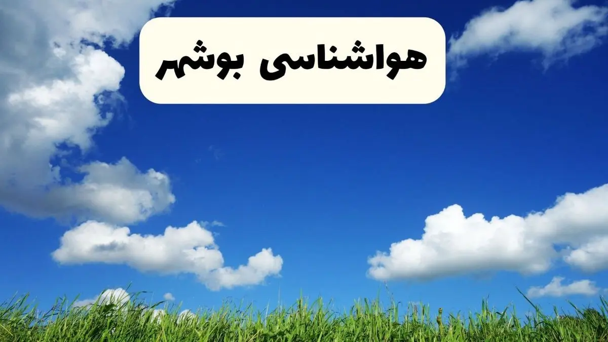 خبر فوری هواشناسی بوشهر ۱۷ اردیبهشت اعلام شد | پیش بینی وضعیت آب و هوا بوشهر فردا چهارشنبه ۱۷ اردیبهشت ماه ۱۴۰۴ 