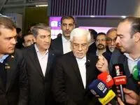 حضور دکتر محمدرضا عارف، معاون اول رئیس جمهور در غرفه ایمیدرو- نمایشگاه تقاضای ساخت و تولید ایرانی (تستا)