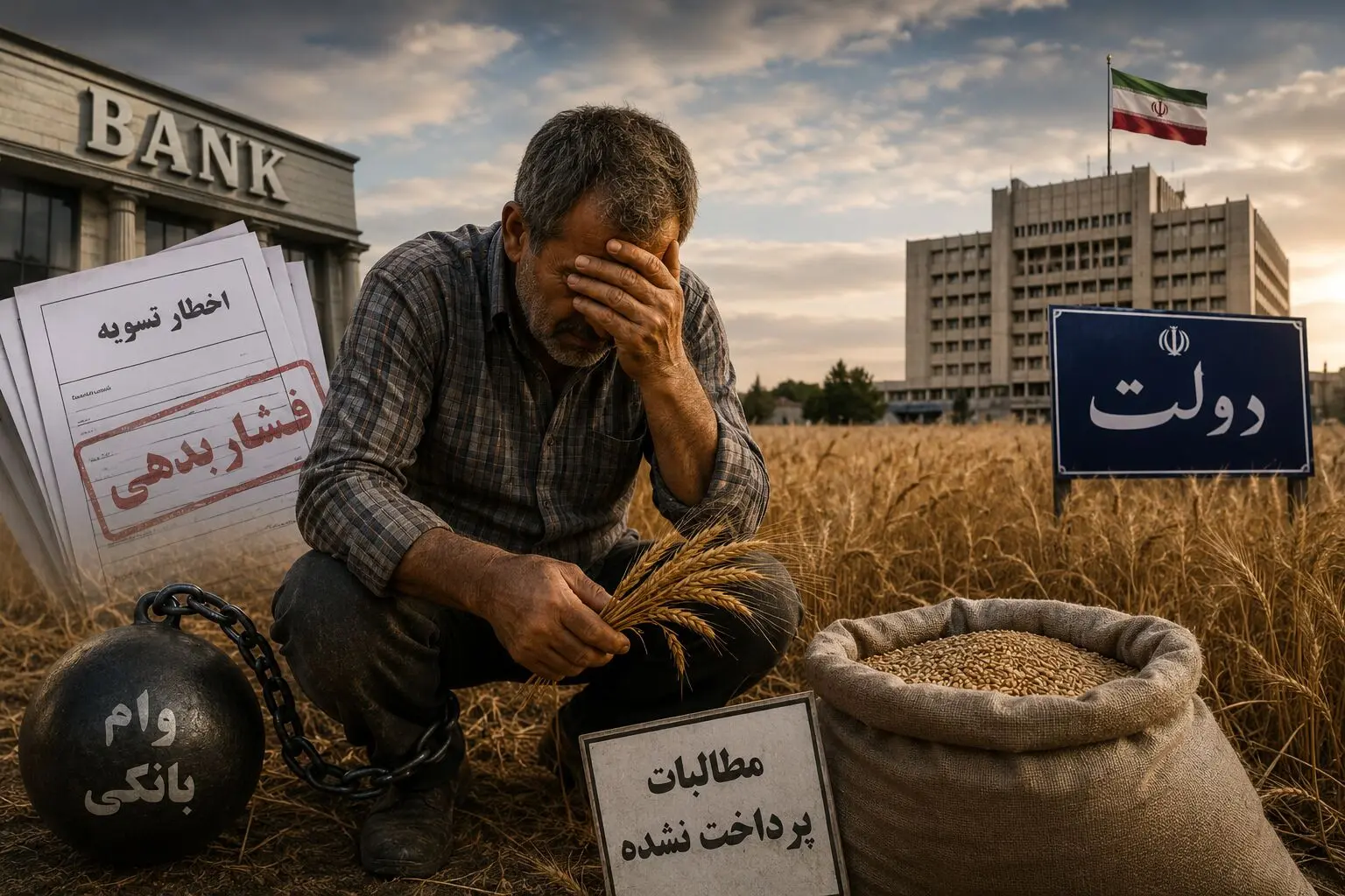 وقتی گندم‌کاران قربانی تاخیر دولت و فشار بانک‌ها می‌شوند