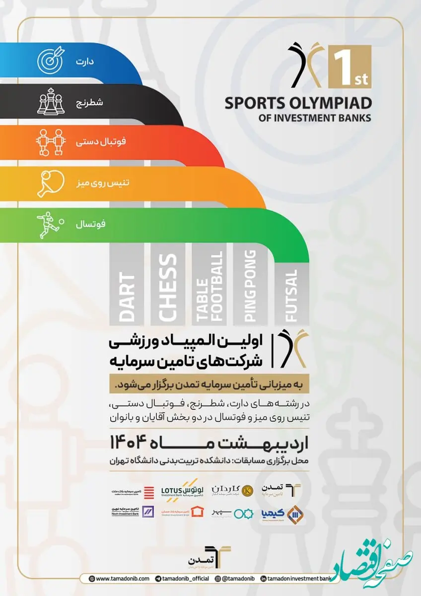 اولین المپیاد ورزشی شرکت‌های تامین سرمایه با میزبانی تامین سرمایه تمدن برگزار می‌شود