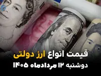 قیمت ارز دولتی امروز دوشنبه ۱۲ مرداد ۱۴۰۵ | افزایش نرخ ارز دولتی در بازار