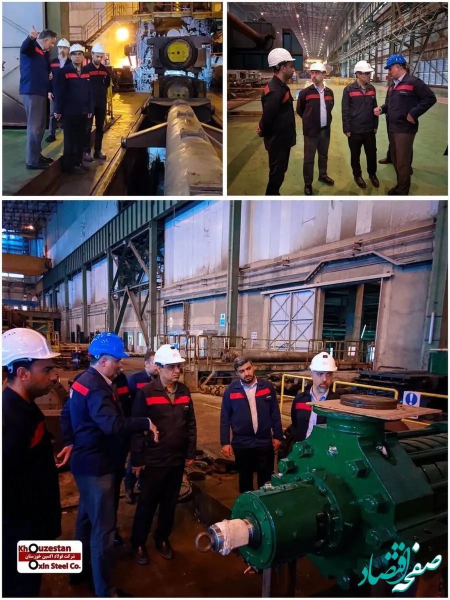 بازدید مدیر عامل از واحد تراش غلتک فولاد اکسین خوزستان؛ گامی بلند در مسیر توسعه و کیفیت