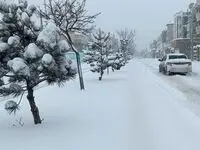 بارش برف مردم این شهر را غافلگیر کرد