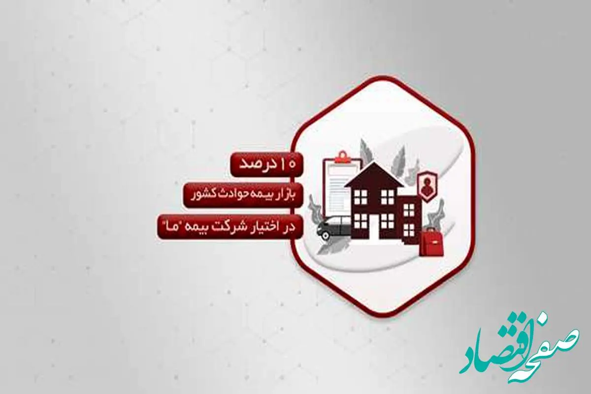 ۱۰درصد بازار بیمه حوادث کشور در اختیار شرکت بیمه ما