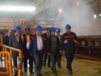 گزارش تصویری: بازدید دکتر سیفی کفشگری مدیر عامل بانک صادرات ایران از خط تولید شرکت فولاد اکسین