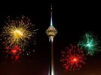 صدای انفجار در تهران امشب طبیعی است؛ جشن نورافشانی برج میلاد