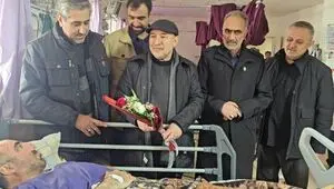 عیادت مدیرعامل سازمان منطقه آزاد ماکو و نماینده مردم ماکو، شوط و پلدشت از مجروحان حملات اخیر